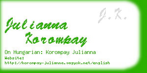 julianna korompay business card